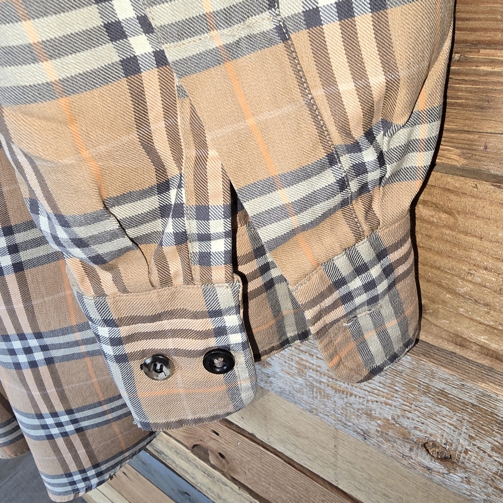Vintage Burberry Nova Check Button Up Men's Sz Large - Picture 4 of 6